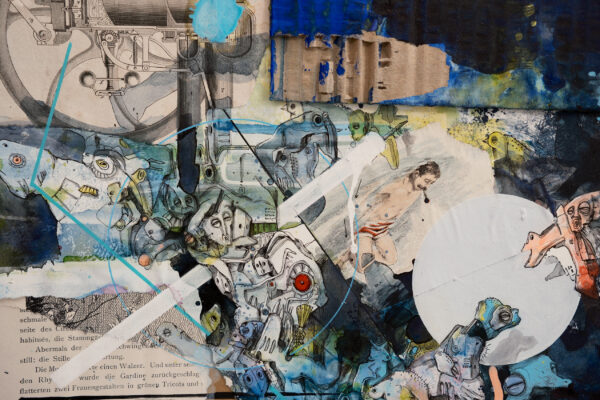 Detail: Aufruhe und Stille, Collage, 2025