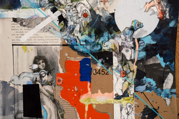 Detail: Aufruhe und Stille, Collage, 2025