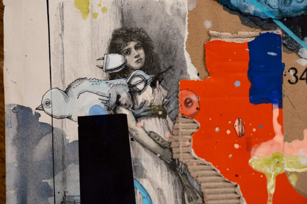 Detail: Aufruhe und Stille, Collage, 2025