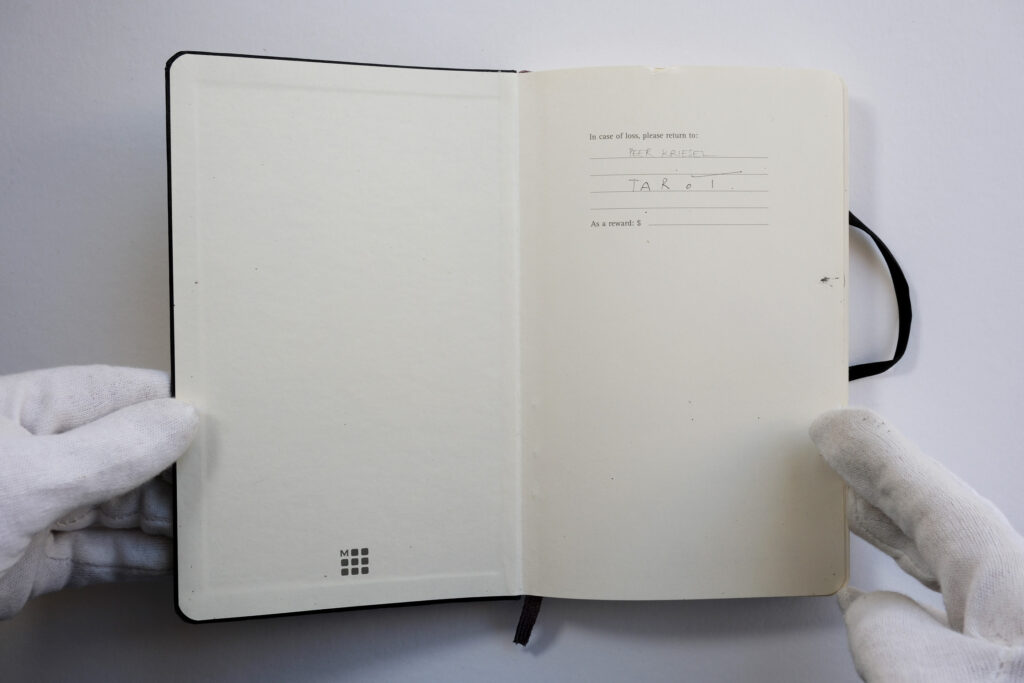 Das Moleskine-Skizzenbuch – aufgeschlagen – Intro
