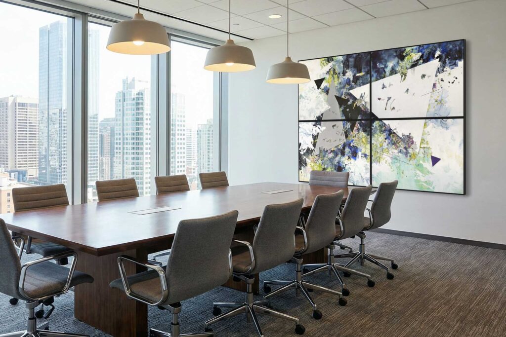 Wimmelbild in einem Konferenzraum